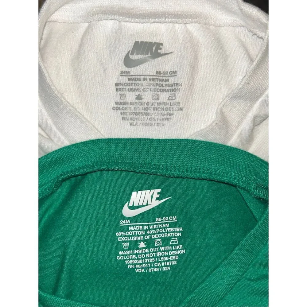 2 Nike Athletic Toddler Boys Size 24m Activewear T-Shirts Lot